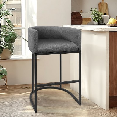 Vatros Upholstered Counter Stool with Metal Frame