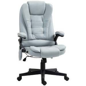6 Point Vibrating Massage Office Chair with Heat, Microfiber Massage Desk Chair with Reclining Backrest - 1 of 4