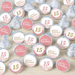 Big Dot of Happiness Mis Quince Anos - Quinceanera Sweet 15 Birthday Party Small Round Candy Stickers - Party Favor Labels - 324 Count - 1 of 4