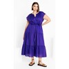 Women's Plus Size Kasbah Plain Dress - blue | CITY CHIC - 2 of 4