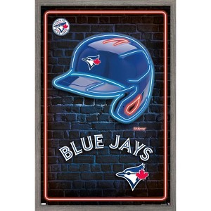 Trends International MLB Toronto Blue Jays - Neon Helmet 23 Framed Wall Poster Prints - 1 of 4