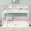 NicBex Twin Size Bunk Bed with Storage Shelves Bed Frame with Drawers, Guardrails and Ladder, No Spring Box Required - 2 of 4