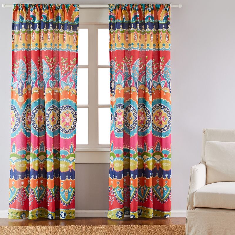 Amelie Lined Curtain Panel with Rod Pocket - Levtex Home, 1 of 4