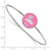 Black Bow Jewelry Sterling Silver Phi Mu Greek Life Bangle Bracelet 7 Inch - 2 of 3