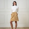 Hope & Henry Women's  Corduroy Belted Cinch Waist Skirt - 4 of 4