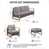 Gymojoy 5 Pieces Outdoor Patio Sofa Club Chair with Ottoman Set - 2 of 4