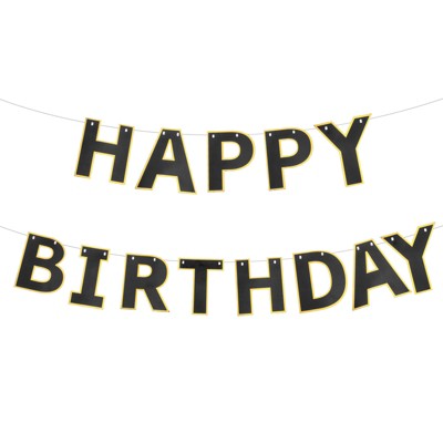 Unique Bargains Party Decoration Sign Birthday Banner with Pennant Flags 16 Feet Rope