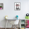 Stupell Industries Black White Monochrome Cat Red Glasses Design Framed Giclee Art - 2 of 4