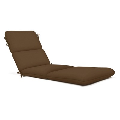 Casual Cushion Solid Sunbrella Fabric 1-Piece Outdoor Chaise Cushion, 22.5"W x 74"L