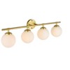 Elegant Lighting Ansley 4 light Black and frosted white Bath Sconce - 2 of 4