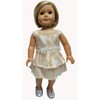 Doll Clothes Superstore Size 7 Matching Girl And Doll Cream Stripe Ruffle Dresses - 3 of 4