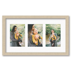 Courtside Market Classic Hues Portrait Frame Collection Natural 9"x16" 3-4x6 Openings - 1 of 2