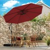 Costway 10 FT Offset Hanging Umbrella with Base Patio Cantilever Umbrella 360° Rotation Brown/Turquoise/Beige/Gray/Red - 4 of 4