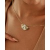 Molenia Shell Pearl Charm Necklace for Women, 14k Gold Plated 925 Sterling Silver Seashell Pendant Beach Necklaces Dainty Summer Birthday Gift for Her - 2 of 4