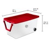Sterilite 160 Qt Wheeled Storage Box, Large Plastic Container with Lid, 4 Pack - 3 of 4