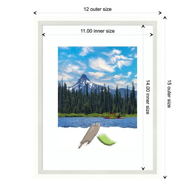 Lucie White Wood 11x14 Classic Wall Picture Frame