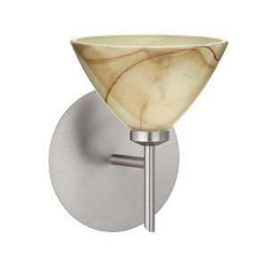 Besa Lighting Domi 1 - Light Wall Light in  Satin Nickel - 1 of 1