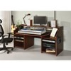 Vynxaria Cherry Wood Computer Desks Studio Desk with Earphone Rack Functional Design for Music Production - 2 of 4