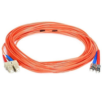 Monoprice Fiber Optic Cable - 10 Meter - Orange | SC/ST, UL, 62.5/125 Type, MultiMode, Corning, OFNR Jacket (Optical Fiber, Non-conductive, Riser)
