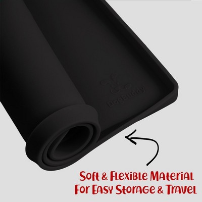 Small Black Silicone Waterproof Dog Food Mat