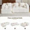 CAVINAS 101.2"Modular Sectional Sofa,Full-Compressed L-Shaped Couch for Living Room,Oversized Cloud Couch with 2 Side Pockets and 5 pillows,Beige - 4 of 4