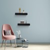 FONTOI 18.11" Floating Shelves, Wall Mounted Shelves for Bathroom, Living Room, Kitchen, Hanging Shelf for Books/Decor, Black, 1.57"*5.91"*18.11" - 2 of 4