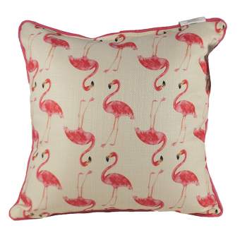 Home Decor 17.0 Inch Flamingo Pattern Pillow Indoor Bird Throw Pillows