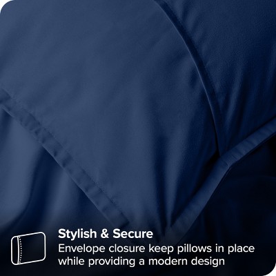 Dark Blue Hypoallergenic Microfiber Standard Pillow Shams