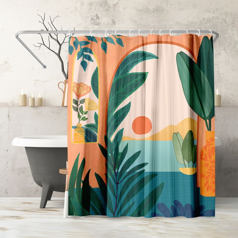 Americanflat 71" x 74" Shower Curtain, Ocean View by Modern Tropical, 1 of 9