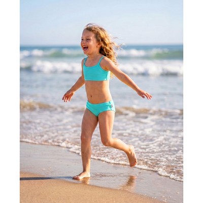 City Threads Girls UPF 50+ Bikini 2-Piece Swimsuit Set, Turquoise, 5 — фото 3