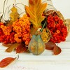 Northlight 14" Orange and Gold Elongated Autumn Pumpkin Metal Tabletop Decoration - 4 of 4