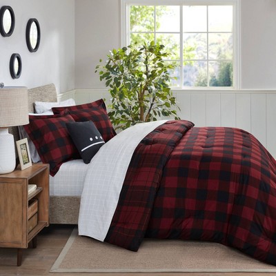 Twin Black Microfiber Reversible Bed in a Bag Set