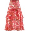 Collections Etc Paisley Print Tiered Chiffon Elasticized Waist Skirt - 3 of 4