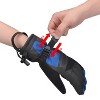 Solaris Waterproof Warm Ski Gloves with Pocket, Winter Cozy 3M Thinsulate Outdoor Snowboard Gloves for Women, Youth, Kid, Skiing, Snowboarding - 3 of 4