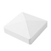 LOVMOR 2 pcs*Privacy Fence System Line Post for White Vinyl Routed Fence Caps Included set of 2 , White Vinyl Fence Line Post - 4 of 4