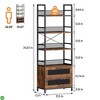 Modern Farmhouse Bookcase w/ Drawers - 70.87"H Brown Woodgrain Display Storage for Bedroom, Living Room, Home Office, Brown - 2 of 4