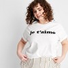 Women's Short Sleeve Je T'aime Graphic T-Shirt - Future Collective White - 3 of 3