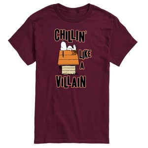 Men's - Peanuts - Halloween Chillin' Art Short Sleeve Graphic T-Shirt - 1 of 4