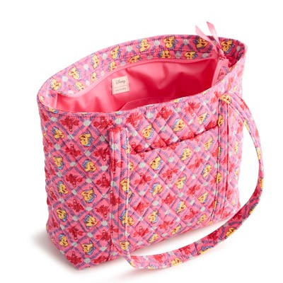 Vera Bradley Women's Disney Princesses Cotton Small Vera Tote Ariel's Pink Lagoon Ditsy — фото 2