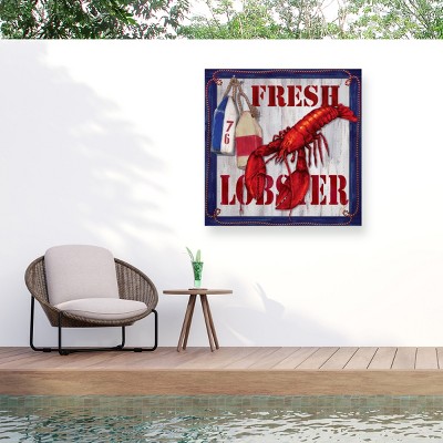 "Freshlobster Sign 2" Outdoor Canvas