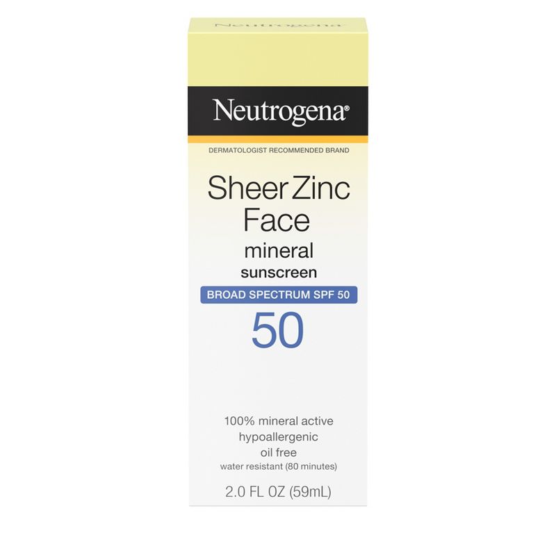 Neutrogena Sheer Zinc Sunscreen Face Lotion - SPF 50 - 2 fl oz, 1 of 12