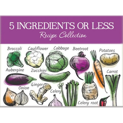 5 Ingredients or Less Recipe Card Collection Tin - 78 Recipe Cards + 22 Blank Recipe Cards to Write Your Own Recipes + 5 Tabbed Section Dividers