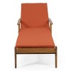 PAGED Outdoor Patio Chaise Lounge Chair, with Adjustable Backrest and Removable Pillow for Beach Pool Sunbathing Lawn, Orange - 4 of 4