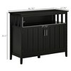 Sideboard Buffet Cabinet Bar Cabinet with 2 Doors and Adjustable Shelves, Console Table for Kitchen Entryway Living Room - 3 of 4