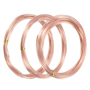 Unique Bargains Soft Pure Copper Jewelry Making Wire 16FT 3 Rolls - 1 of 4