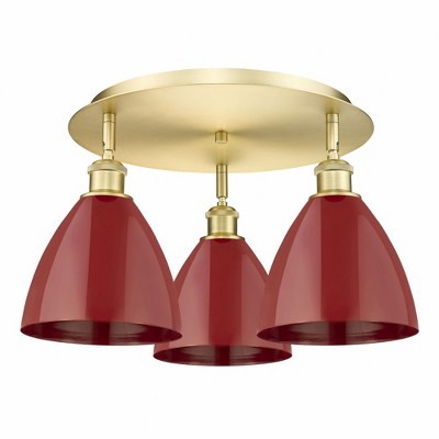 Ballston Dome - 3 Light Flush Mount In Industrial Style-10 Inches Tall and 19.25 Inches Wide