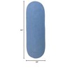 Colonial Mills Reversible Flat-Braid (Oval) Runner Braided Runner, Oasis Blue 2'4"x7', Oval Shape - 2 of 3