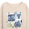 Women's - Disney - Harris, Hubbert & Hamish Lightweight French Terry Wide Neck Long Sleeve Shirt - 2 of 4