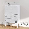 Mid Century Modern 4 Drawer Chest - Prepac - 4 of 4