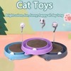 Multi-functional cat scratching board with ball track  with spring and ball, anti-scratch furniture artifacts must-have for cat-owning families Purple - 2 of 4